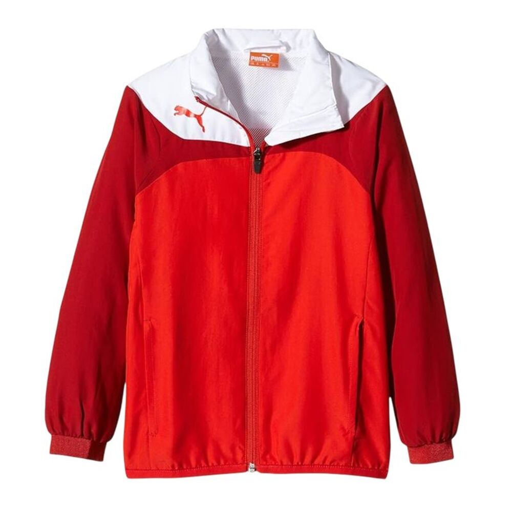 Puma Boys Esito Colour Block Lightweight Jacket / Red